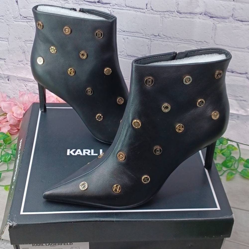 Karl Lagerfeld Saina Leather Bootie NIB